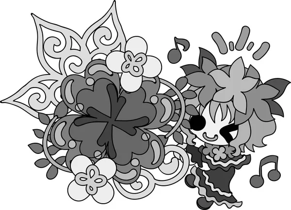 Yonca mücevher ve sevimli küçük kız