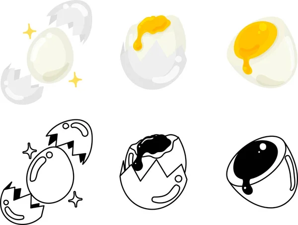 Милі Ікони Яйця — стоковий вектор