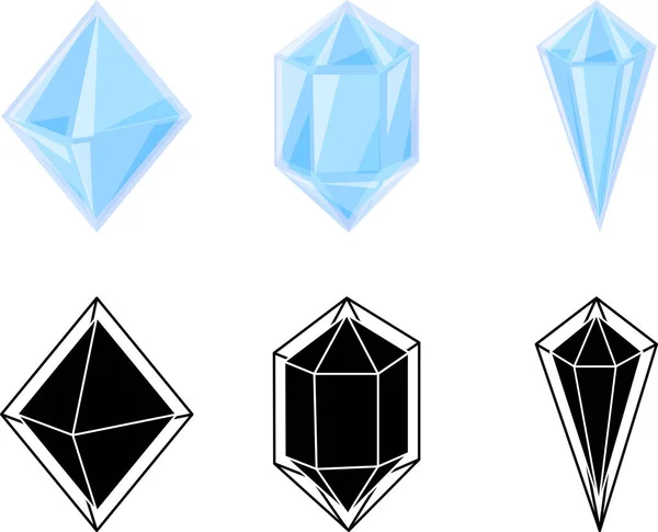 ダイヤモンドの形と六角形 — ストックベクタ