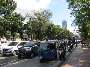 Jalan Merdeka Selatan, Jakarta, sıkışık yolu.