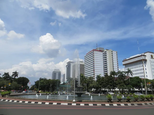 Banka Endonezya Kavşağı, Jakarta. — Stok fotoğraf