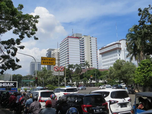 Banco Indonésia Roundabout, Jacarta . — Fotografia de Stock