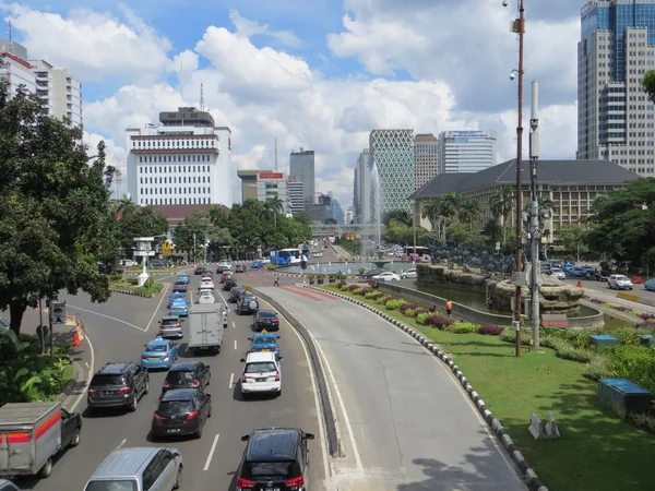 Straße von medan merdeka barat, jakarta. — Stockfoto