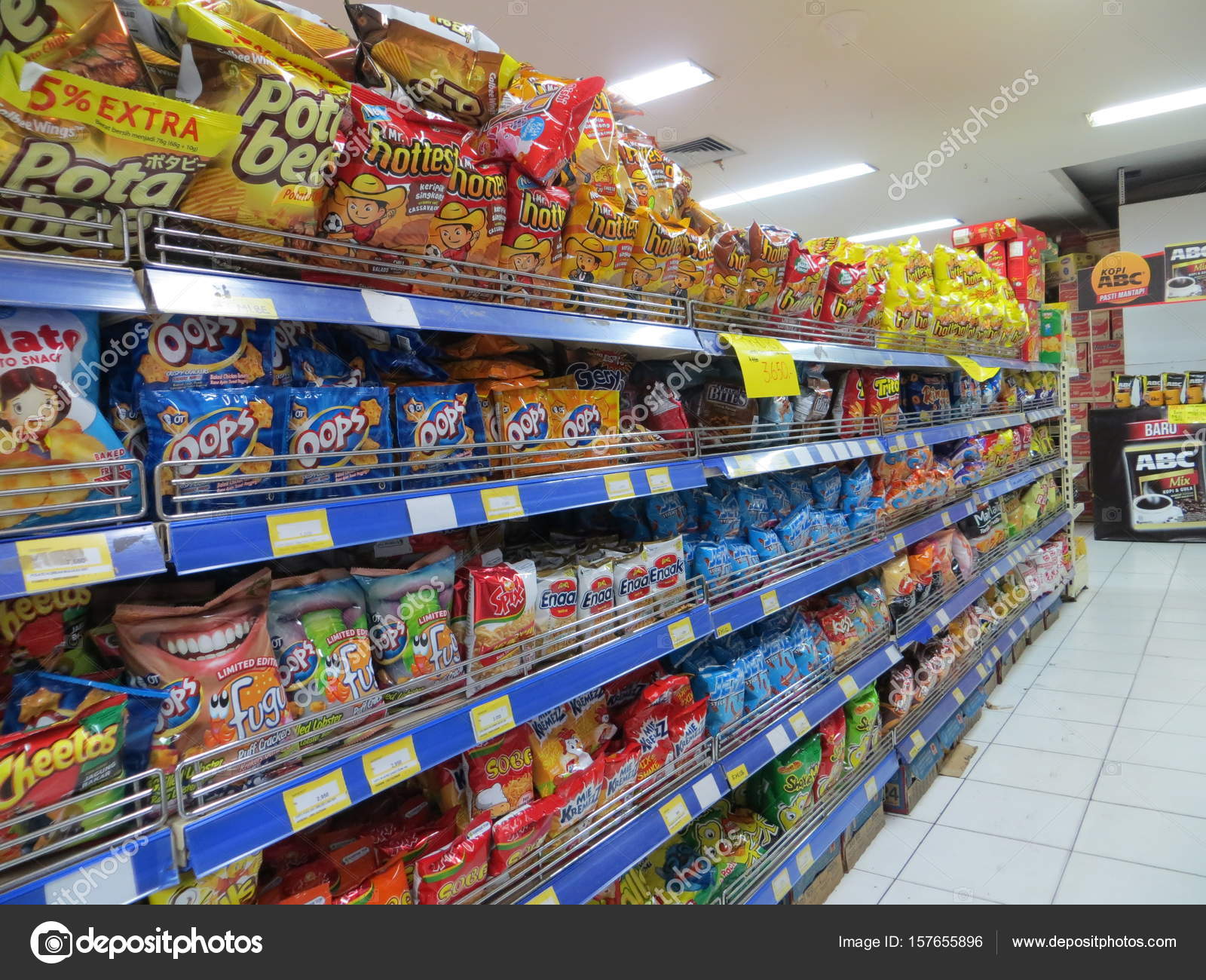  Indonesian  snacks in a supermarket  Stock Editorial 