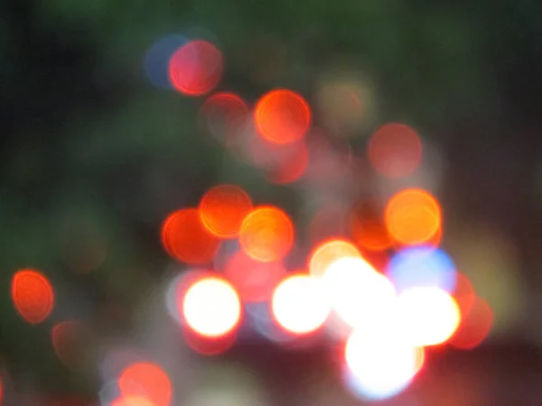 Jakarta street lights bokeh — Stock Photo, Image