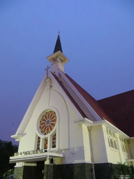 Jakarta Indonésia Dezembro 2017 Igreja Católica Santa Teresa Menteng — Fotografia de Stock