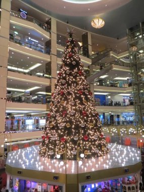 JAKARTA, INDONESIA - November 29, 2017: Christmas theme decoration at Mall Taman Anggrek.