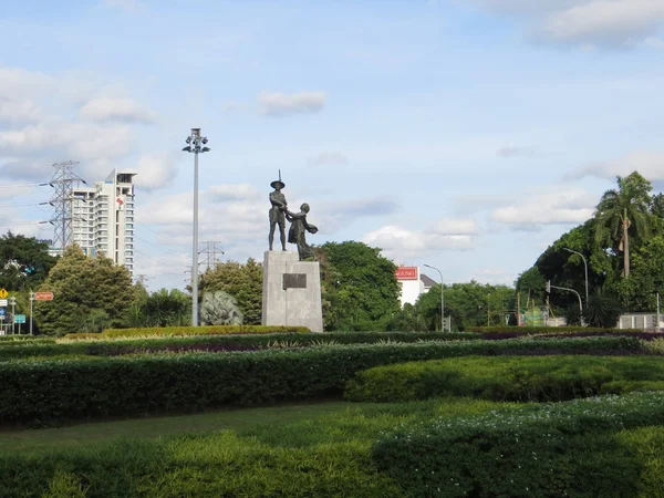 Jakarta Indonésie Prosince 2017 Pomník Hrdiny Nebo Památník Zemědělci Indonésky — Stock fotografie