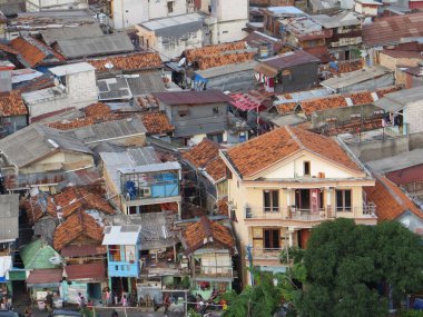 Jakarta, Endonezya - 2 Aralık 2017: Kalabalık Köyü Menteng bölgesinde.