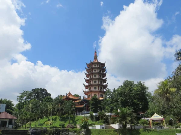 Semarang Indonésie Února 2018 Pagoda Avalokační Itesvara Vihara Buddhagaya Watugong — Stock fotografie