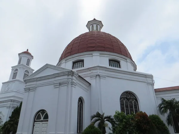 Semarang Indonesia Februari 2018 Gereja Dome Blenduk Indonesia Gereja Blenduk — Stok Foto