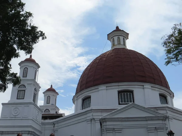 Semarang Indonezja Lutego 2018 Dome Church Blenduk Indonezyjski Gereja Blenduk — Zdjęcie stockowe