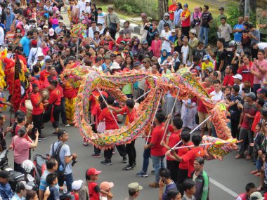 JAKARTA, INDONESIA - March 4, 2018: Cap Go Meh carnival in Glodok, Jakarta's chinatown.