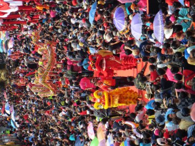 JAKARTA, INDONESIA - March 4, 2018: Cap Go Meh carnival in Glodok, Jakarta's chinatown.