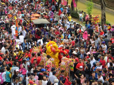 JAKARTA, INDONESIA - March 4, 2018: Cap Go Meh carnival in Glodok, Jakarta's chinatown.