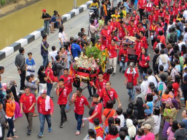 JAKARTA, INDONESIA - March 4, 2018: Cap Go Meh carnival in Glodok, Jakarta's chinatown.