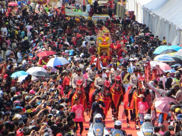 Jakarta Indonesia Marzo 2018 Carnaval Cap Meh Glodok Barrio Chino — Foto de Stock