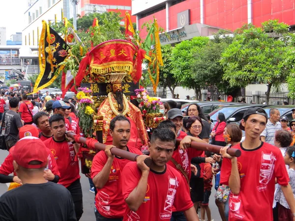Jakarta Indonésia Março 2018 Carnaval Cap Meh Glodok Cidade Chinesa — Fotografia de Stock