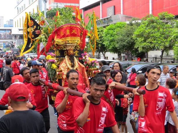 Jakarta Indonesia March 2018 Cap Meh Carnival Glodok Jakarta Chinatown — Stock Photo, Image