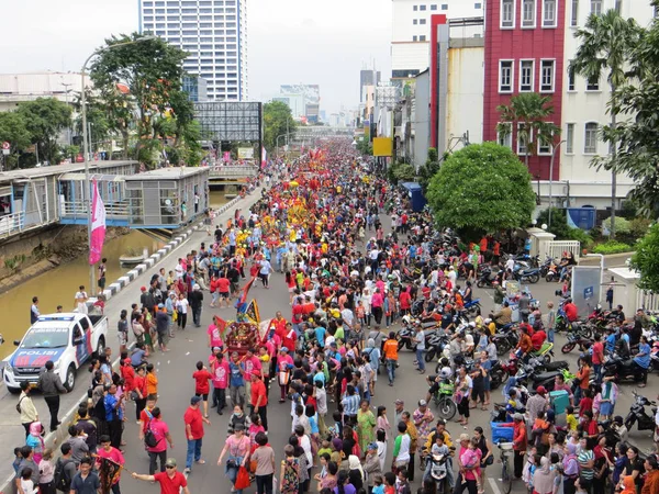 Jakarta Indonesia March 2018 Cap Meh Carnival Glodok Jakarta Chinatown — Stockfoto