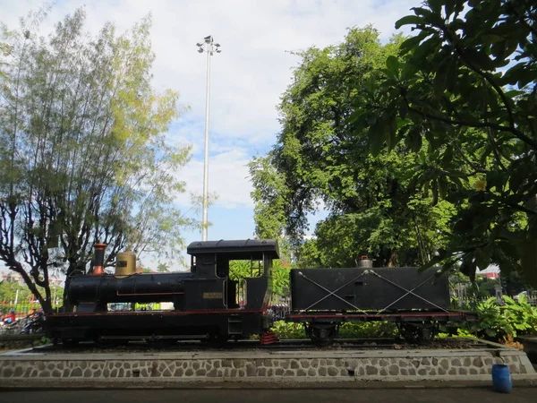 Semarang Indonesië Februari 2018 Vintage Locomotief Bij Lawang Sewu — Stockfoto