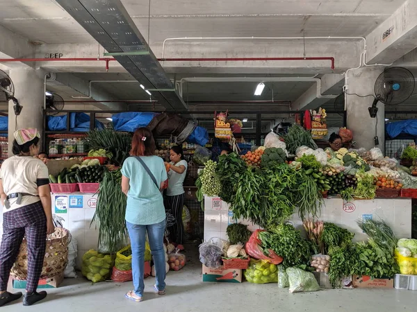 Denpasar Indonesien August 2019 Straßenhändler Verkaufen Morgens Frisches Essen Und — Stockfoto