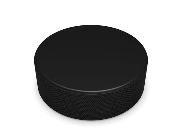 Hockey puck on white background Royalty Free Stock Photos