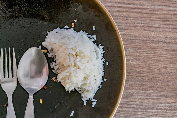 Resztki ryżu na danie Zdjęcie Stockowe
