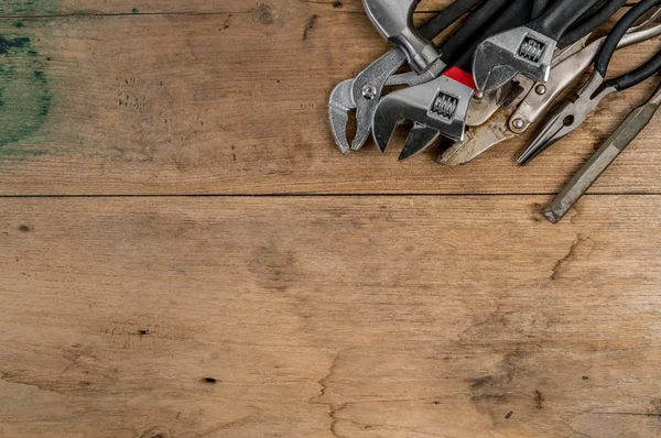 Ansicht der Werkzeuge von oben — Stockfoto