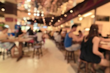 Restoranın arka plan bulanık