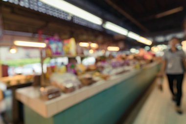 Gıda pazarının soyut bulanık görüntü