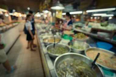 Gıda pazarının soyut bulanık görüntü