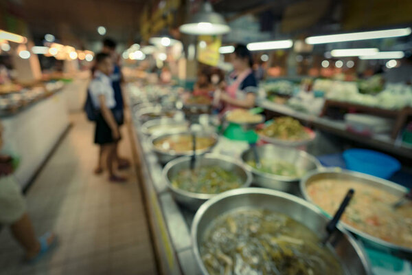 Абстрактный размытый образ продовольственного рынка
