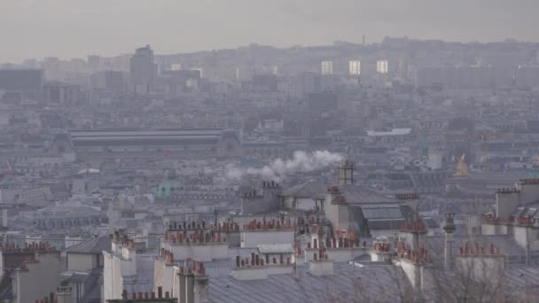 Nublado Horizonte París Por Mañana — Vídeos de Stock