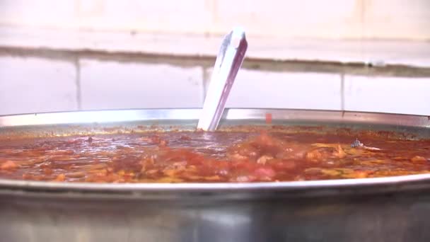 Saucean Cocina Salsa Tomate — Vídeo de stock