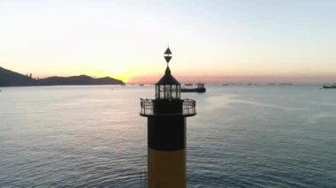 Körfez manzaralı inanılmaz deniz feneri.