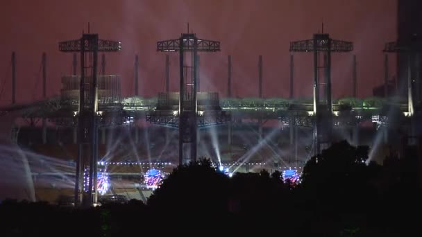 Grande Evento Com Show Luz — Vídeo de Stock