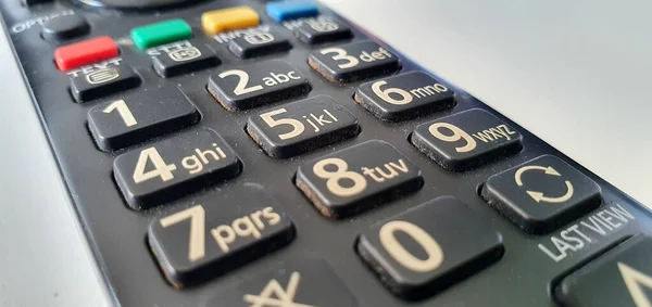 Dirty Remote Defocused White Table — Stock Photo, Image