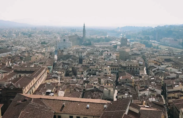 Stadsgezicht Van Florence Basilica Santa Croce Italië — Stockfoto