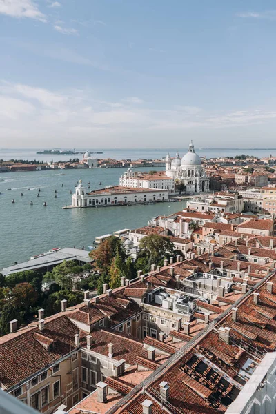 Красные Крыши Береговая Линия Венеция Италия — стоковое фото