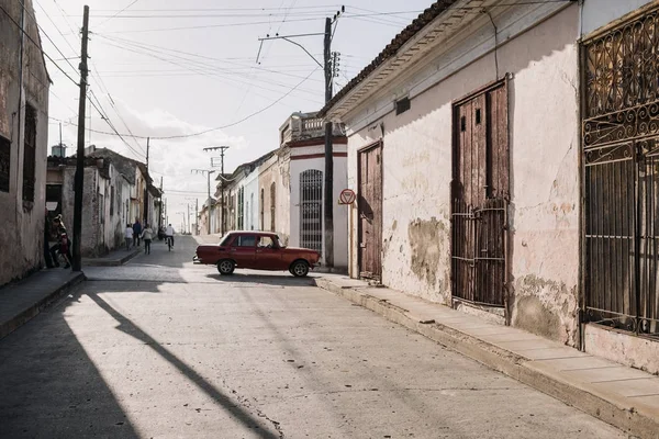 Santa Clara Cuba Januari 2017 Oude Auto Geparkeerd Straat Met — Stockfoto