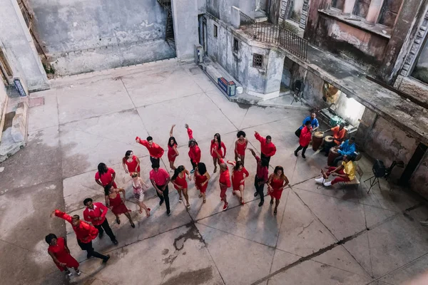 Havana Cuba January 2017 Practicing Folk Dancing Group — Stock Photo, Image