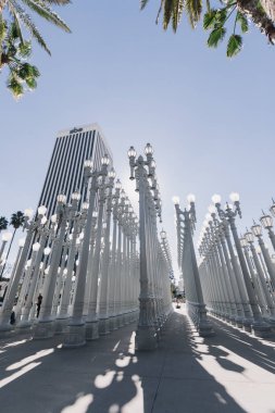Urban Light sculpture at LACMA, Los Angeles clipart