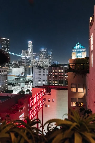 洛杉矶城市景观照明 — 图库照片