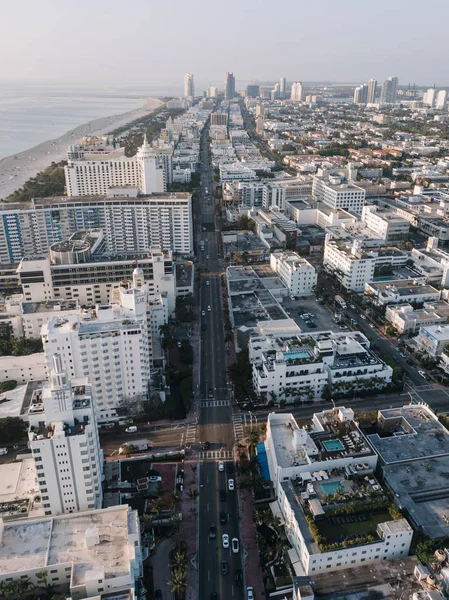 都市の景観 フロリダ州 アメリカ合衆国 マイアミビーチの航空写真 — ストック写真