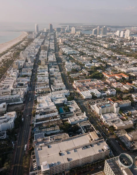 Légi Felvétel Miami Beach Városkép Florida Amerikai Egyesült Államok — Stock Fotó