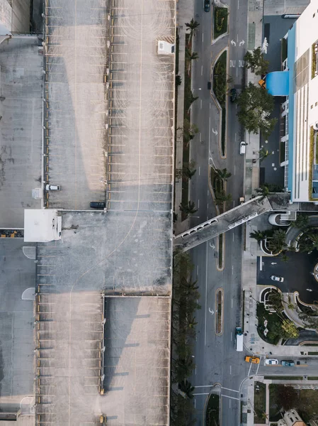 Rijbaan Parkeergelegenheid Het Opbouwen Van Dak Downtown Miami Florida Usa — Stockfoto