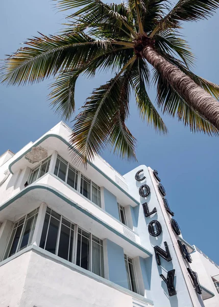 Miami Beach Usa Marca 2018 Fasada Hotelu Colony Ocean Drive — Zdjęcie stockowe