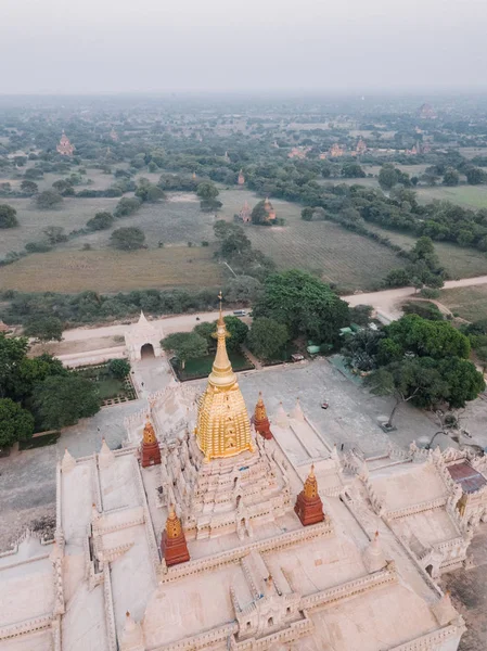 Widok Lotu Ptaka Świątyni Ananda Birma Myanmar — Zdjęcie stockowe