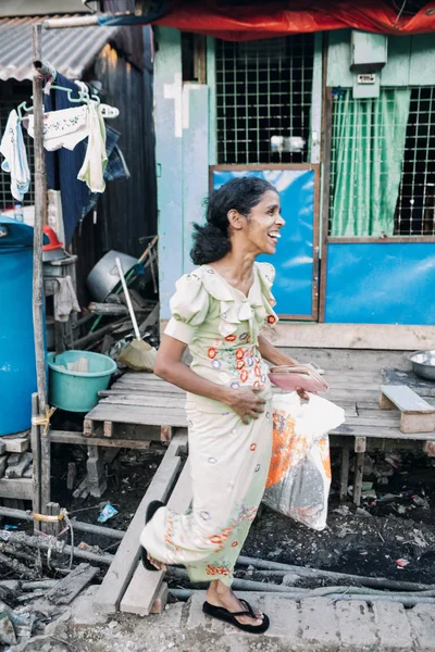 Aged Smiling Woman Village — Stock Photo, Image